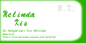 melinda kis business card